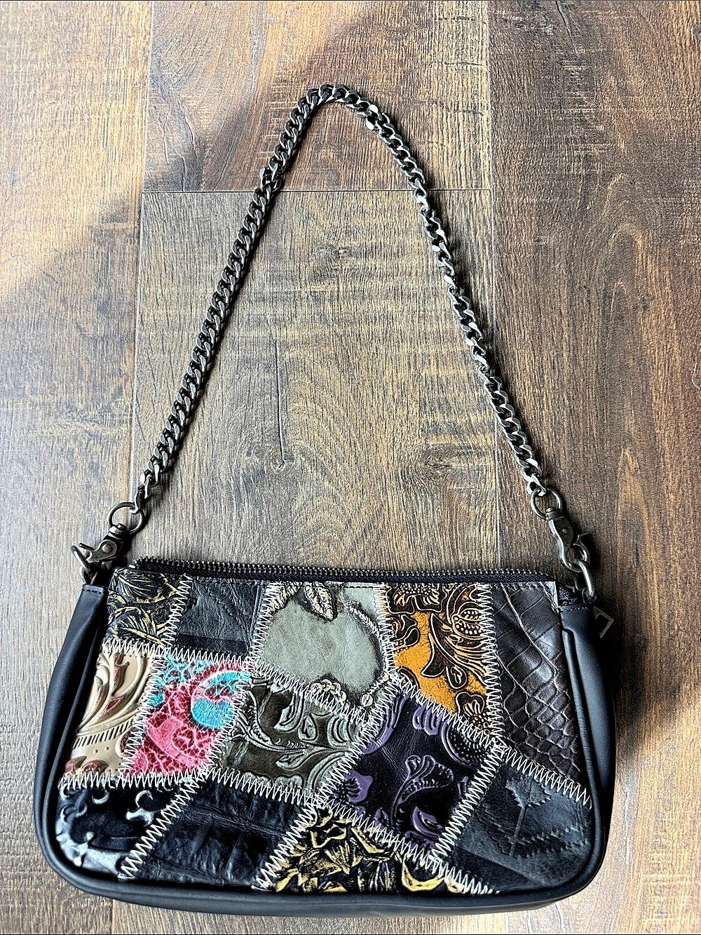 Spring Step by Artiste patchwork shoulder bag Patchwork Shoulder Bag in